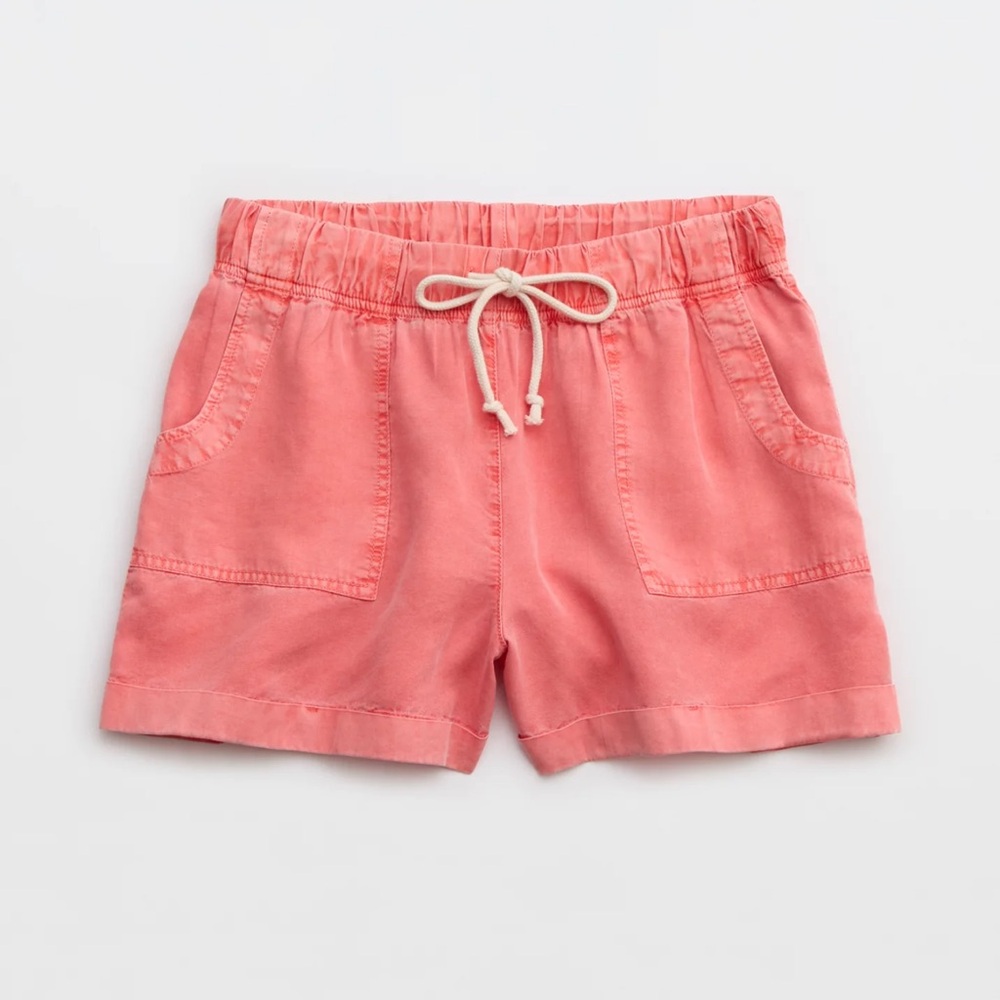 BOGO!! Aerie High Waisted Pull-On Shorts in Spicy Coral